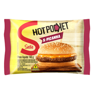 Sanduíche Congelado X-Picanha Sadia Hot Pocket Pacote 145G