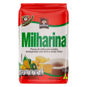 Flocos De Milho Pré-Cozido Quaker Milharina Pacote 500G