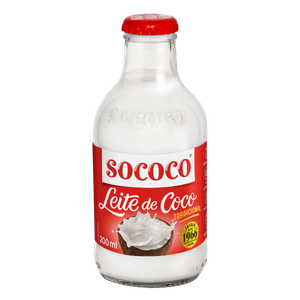 Leite De Coco Tradicional Sococo Vidro 200Ml
