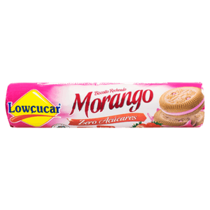 Biscoito Recheio Morango Zero Lactose Zero Açúcar Lowçucar Pacote 120G