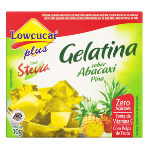 Gelatina Pó Com Stevia Abacaxi Zero Açúcar Lowçucar Plus Caixa 10G