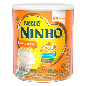 Composto Lácteo Zero Lactose Ninho Forti+ Lata 380G