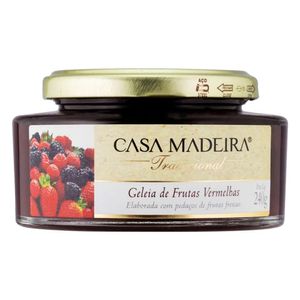Geleia Casa Madeira 240G Frutas Vermelhas Com Pedaços