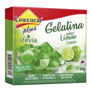 Gelatina Lowçucar 10G Stevia Plus Diet Limão