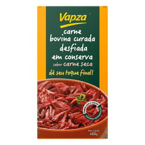 Carne Bovina Desfiada Cozida Curada Carne Seca Vapza 400G
