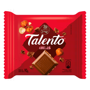 Chocolate ao Leite com Avelãs Garoto Talento Pacote 90g