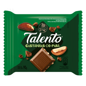 Chocolate ao Leite com Castanha-do-Pará Garoto Talento Pacote 90g