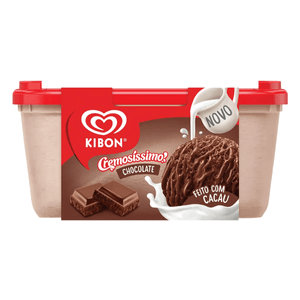 Sorvete Chocolate Kibon Cremosíssimo Pote 1,5L