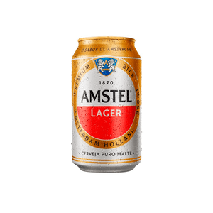 Cerveja Lager Puro Malte Amstel Lata 350Ml
