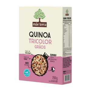 Quinoa Em Grãos Tricolor Integral Orgânica Mãe Terra Caixa 250G