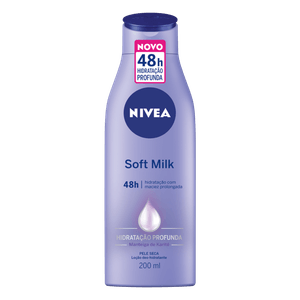 Loção Deo-Hidratante Nivea Soft Milk Frasco 200ml Pele Seca