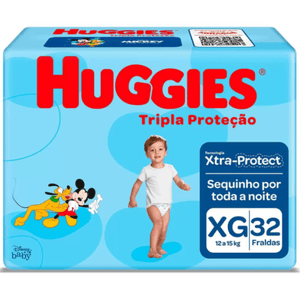 Fralda Huggies C/32 XG Tripla Proteção Mega