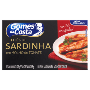 Filé de Sardinha com Molho de Tomate Gomes da Costa Caixa 85g