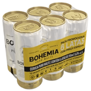 Cerveja Bohemia 310ml Com 6 Unidades Puro Malte Lata