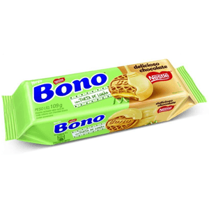 Biscoito Bono 109g Recheio Torta de Limão Cobertura De Chocolate Branco