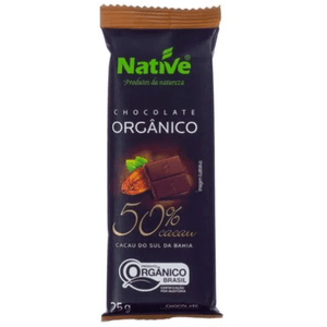 Chocolate Native 25g Organico 50% Cacau
