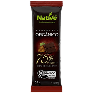 Chocolate Native 25g Orgânico 75% Cacau