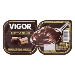 Sobremesa Láctea Chocolate Vigor Pote 180g 2 Unidades