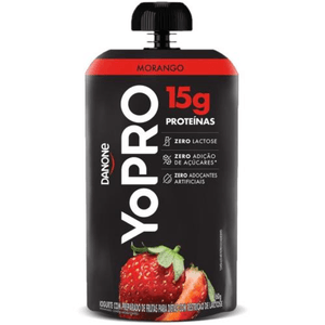 Iogurte YoPro 160g Zero Lactose 15g de Proteina Desnatado Morango